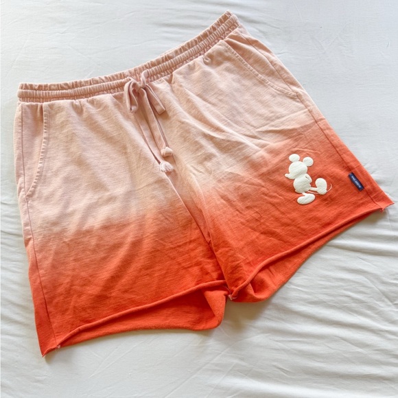Disney Other - Disney Parks Spirit Jersey Coral Orange Tie Dye Ombré Shorts